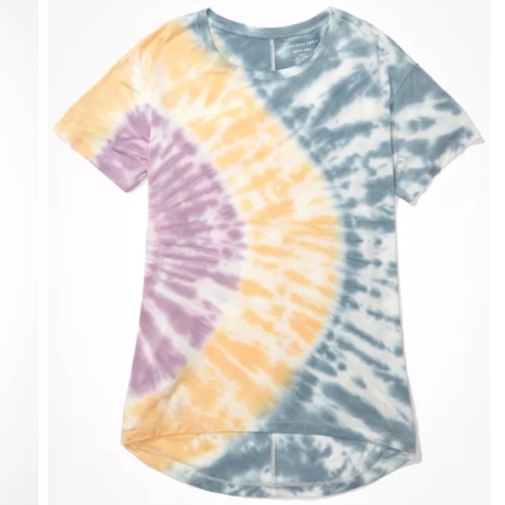 American Eagle Oversized Soft & Sexy Tie-Dye Crew Neck Tee Size Medium - Picture 2 of 7